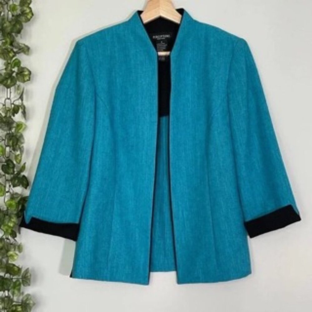 PERCEPTIONS | JACKET SIZE 8 TEAL BLUE